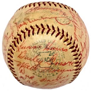 Official American League Ball 1954 PEACH Stamped